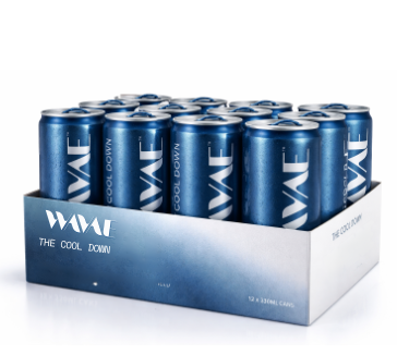 WAVAE The Cool Down | Electrolyte Sparkling Water Case of 12 | 330ml